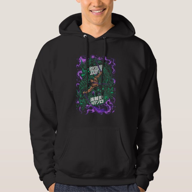 Zoro Roronoa One Piece Hoodie (Framsida)