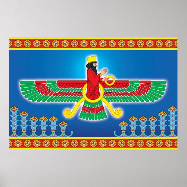 Zoroastrian Persian Faravahar Poster (Framsidan)