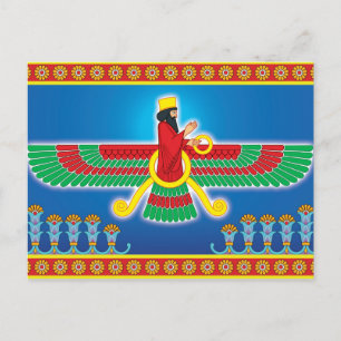 Zoroastrian Persian Faravahar Vykort