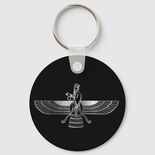Zoroastrianism Faravahar Nyckelring (Framsida)