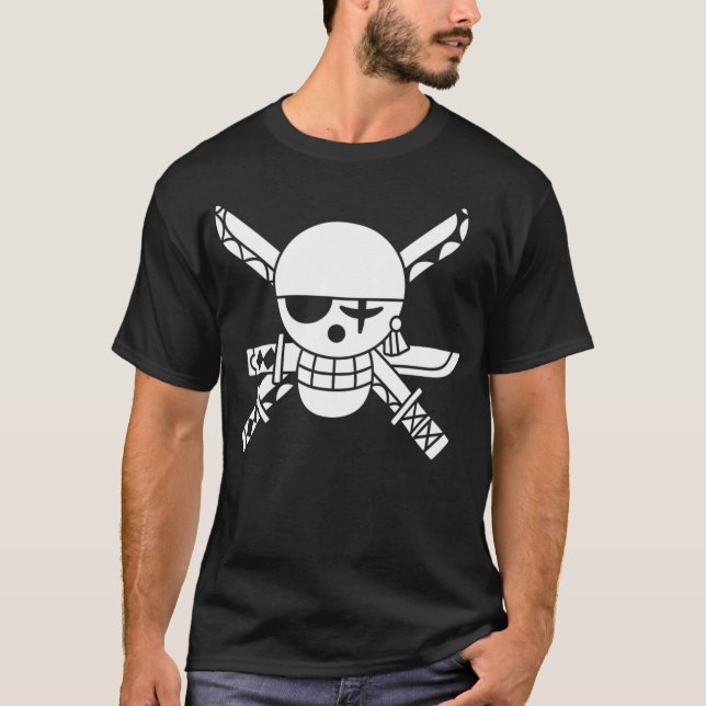 Zoros Jolly Roger 2 T Shirt (Framsida)