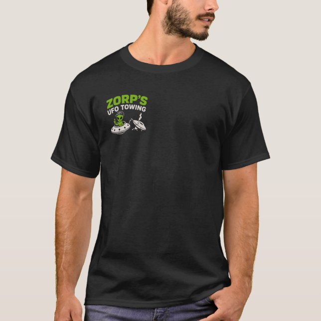 Zorps UFO Bogsering Dum T-Shirt (Framsida)