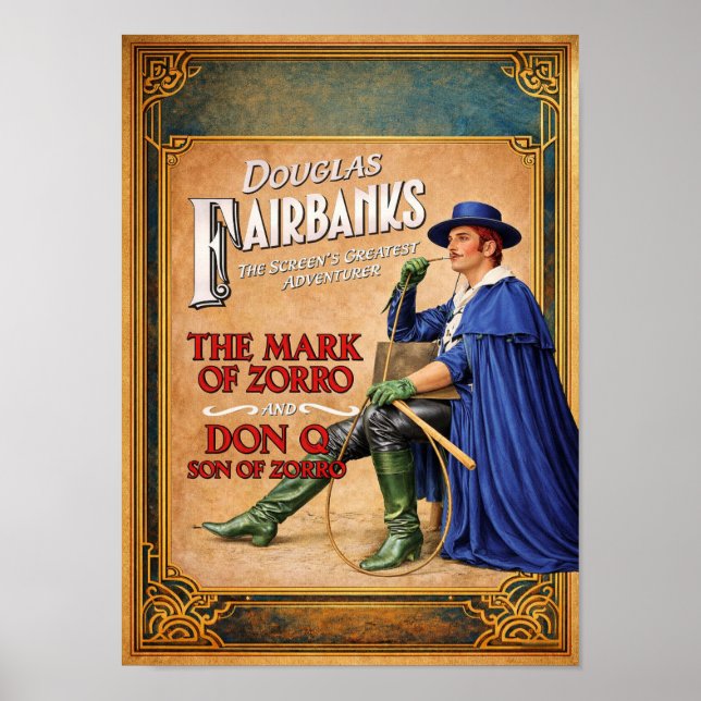 ZORRO MOVIE POSTER (Framsidan)