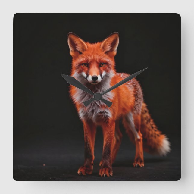 Zorro nocturno fyrkantig klocka (Framsida)