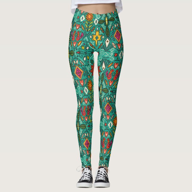 zoryana teal leggings (Framsida)