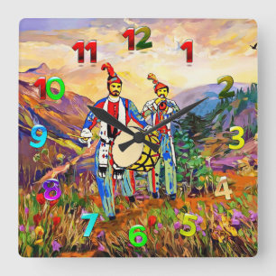 Zourna Dawola Acrylic Wall Clock Fyrkantig Klocka