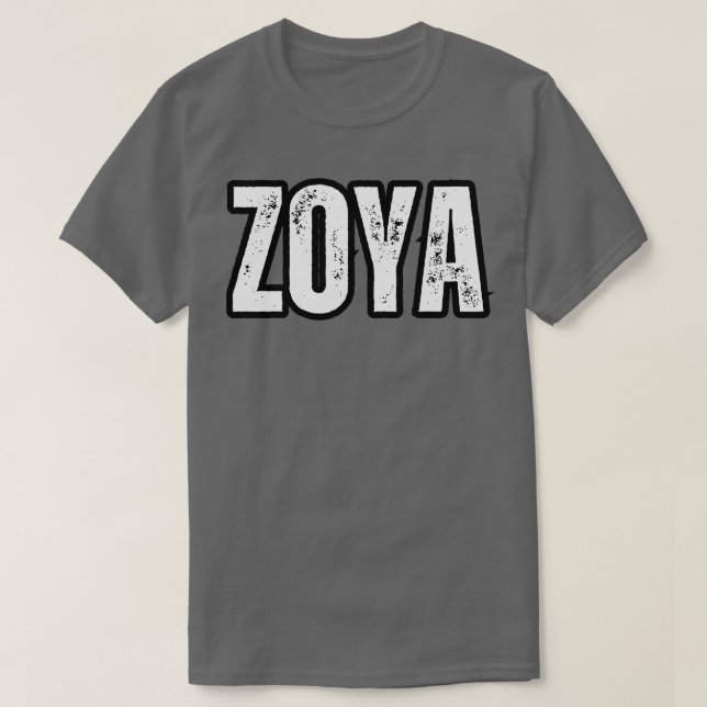 Zoya Namn Gift Birthday Helgdag årsdag T Shirt (Design framsida)
