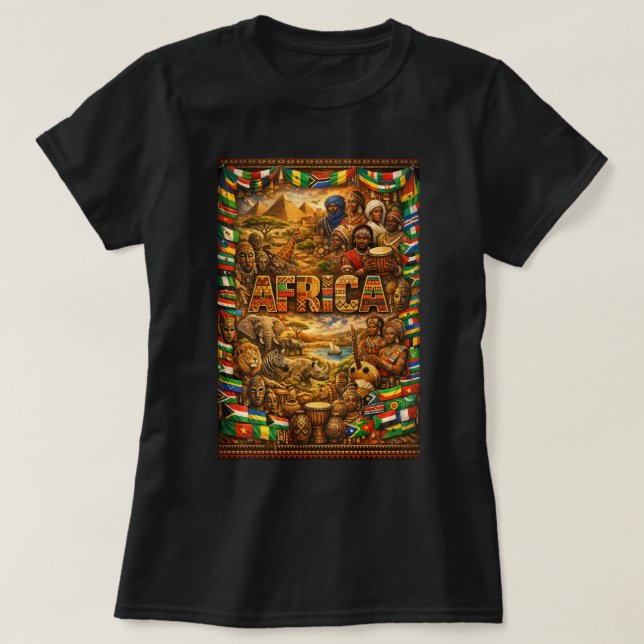 ZOYNK T-Shirt Grafik Afrika 0045389 (Design framsida)