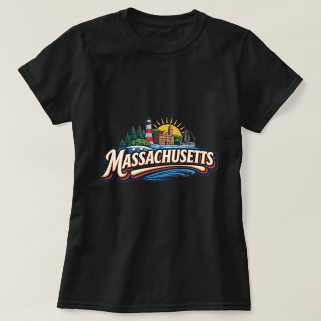 ZOYNK T-Shirt Graphics Massachusetts 0045168 (Design framsida)