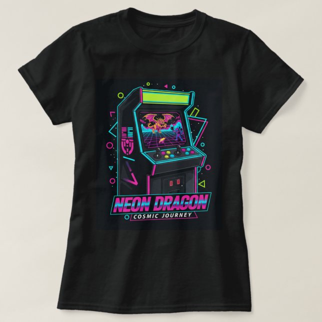 ZOYNK T-Shirt Graphics Neon Dragon 0045231 (Design framsida)