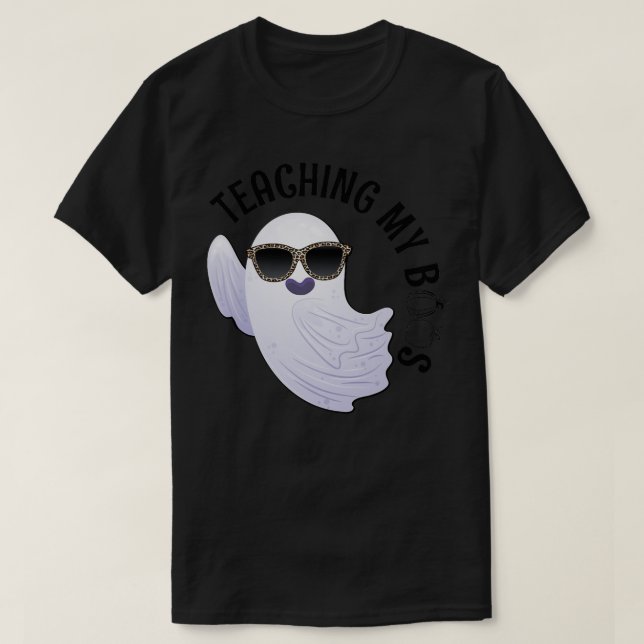 zP4X Undervisar min Boo Ghost-Pumpkin Autumn Hallo T Shirt (Design framsida)
