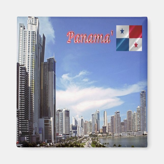 zPA006 PANAMA, Skycrapers, Amerika, Fridge Magnet (Framsidan)