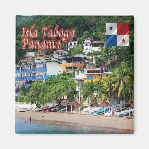 zPA007 PANAMA, Tabogaön, Amerika, Kylskåp Magnet