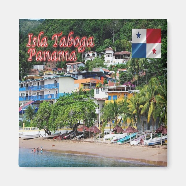 zPA007 PANAMA, Tabogaön, Amerika, Kylskåp Magnet (Framsidan)