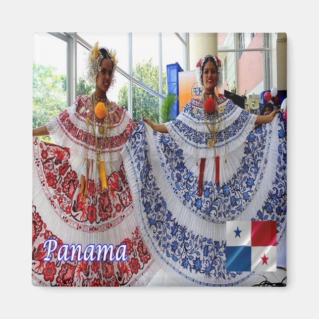 zPA011 PANAMA, Panamanian Empolleradas, Fridge Magnet (Framsidan)