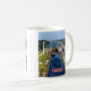zPA014 PANAMA, CANAL LOCKS, Amerika. Kaffemugg