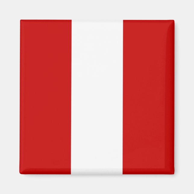zPE001 PERU-Flagga, Amerika, Fridge Magnet (Framsidan)