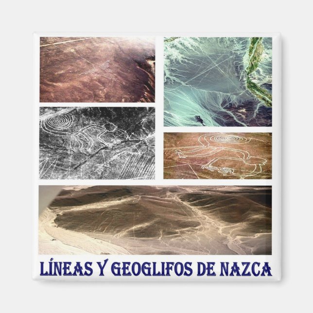 zPE009 PERU, Nazca Linjer och Geoglyfer, Fridge Magnet (Framsidan)