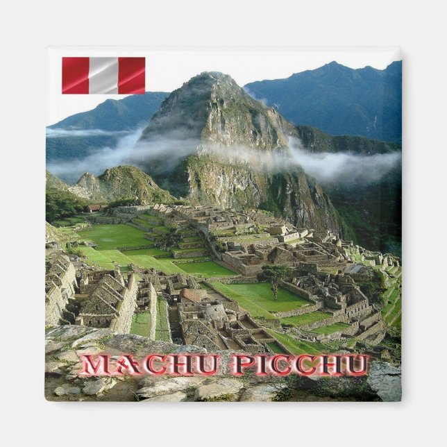 zPE023 MCHU PICCHU, Peru, Amerika, Fridge Magnet (Framsidan)
