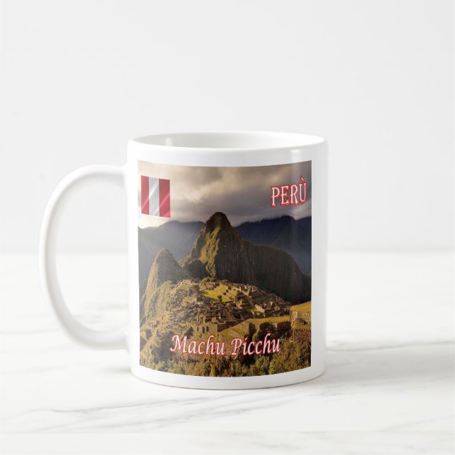 zPE025 MACHU PICCHU, Cozco, Peru Kaffemugg (Vänster)