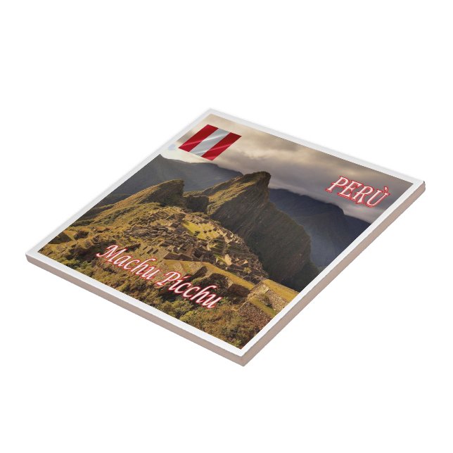 zPE025 MACHU PICCHU, Cozco, Peru Kakelplatta (Sidan)
