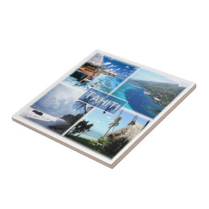 zPF003 TAHITI, Fransk Polynesien, Oceanien Kakelplatta