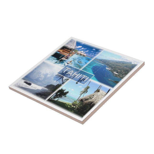 zPF003 TAHITI, Fransk Polynesien, Oceanien Kakelplatta (Sidan)