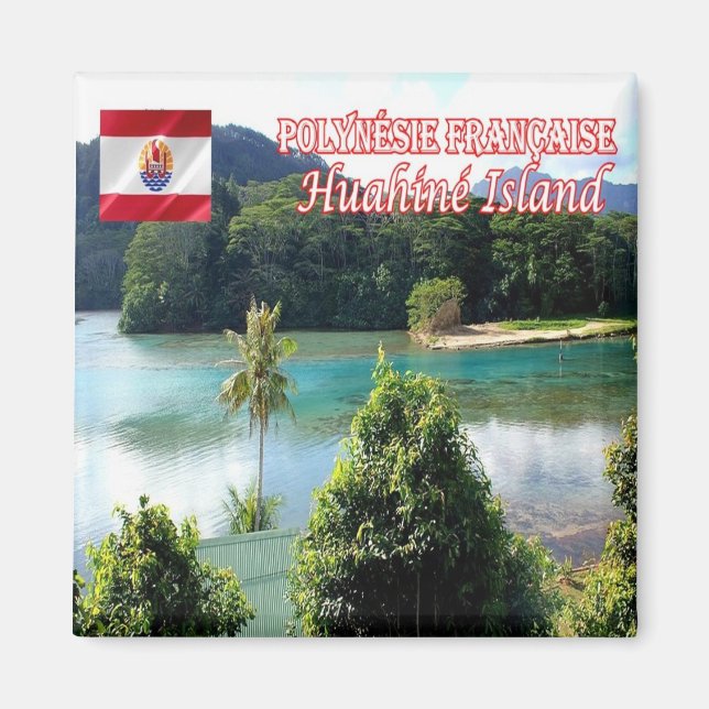 zPF009 HUAHINE ISLAND, Fransk Polynesien, Fridge Magnet (Framsidan)