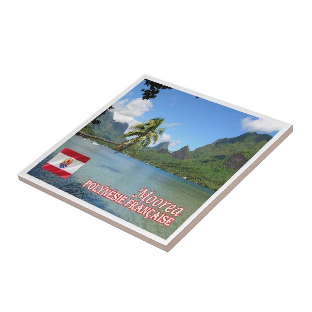 zPF013 COOK BAY, MOOREA, Fransk Polynesia Kakelplatta (Sidan)