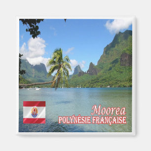 zPF013 COOK BAY, MOOREA, Fransk Polynesien, Fridge Magnet