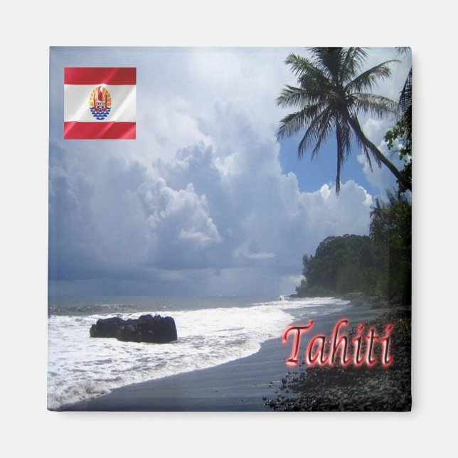 zPF014 TAHITI, Fransk Polynesien, Oceanien, Fridge Magnet (Framsidan)