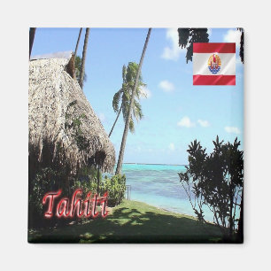zPF015 TAHITI, Fransk Polynesien, Oceanien, kylskå Magnet