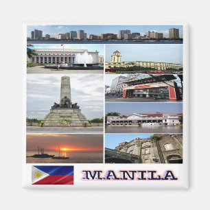 zPH004 MANILA mosaic, Filippinerna, Asien, Magnet