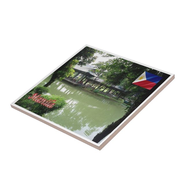 zPH007 Kinesiska Garden of MANILA Filippinerna Kakelplatta (Sidan)