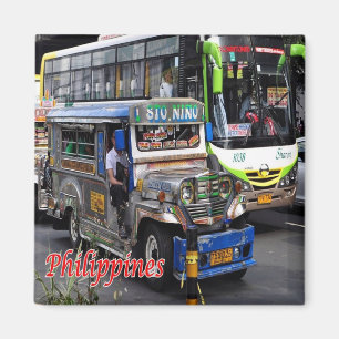 zPH010 JEEPNEY och BUSS, Filippinerna, Asien, Fran Magnet
