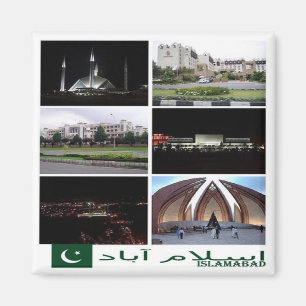 zPK003 kollage of ISLAMABAD, Pakistan Asia, Fridge Magnet