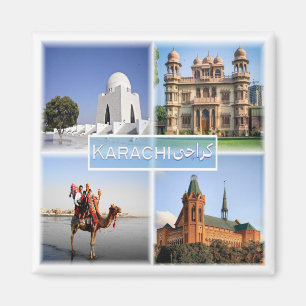 zPK004 KARACHI, MAZAR, QUAID, Pakistan, Fridge Magnet
