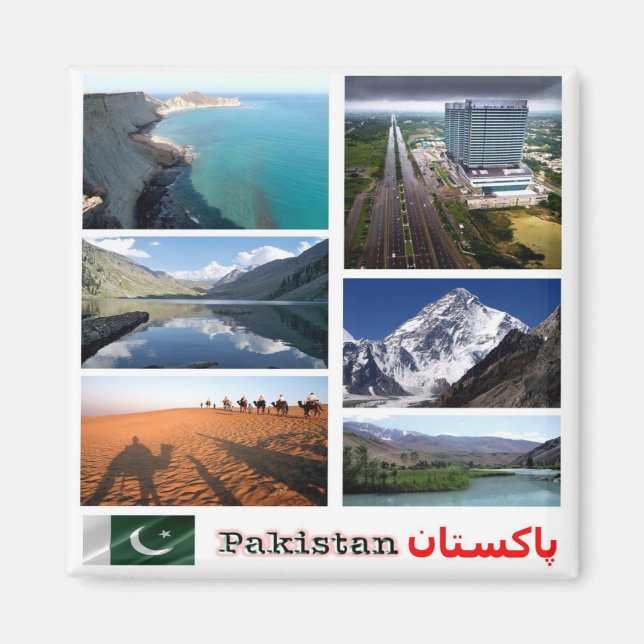 zPK005 mosaik of PAKISTAN, Asia, Fridge Magnet (Framsidan)