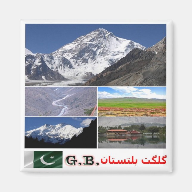 zPK007 GILGIT-BALTISTAN, Pakistan, Asien, Magnet (Framsidan)