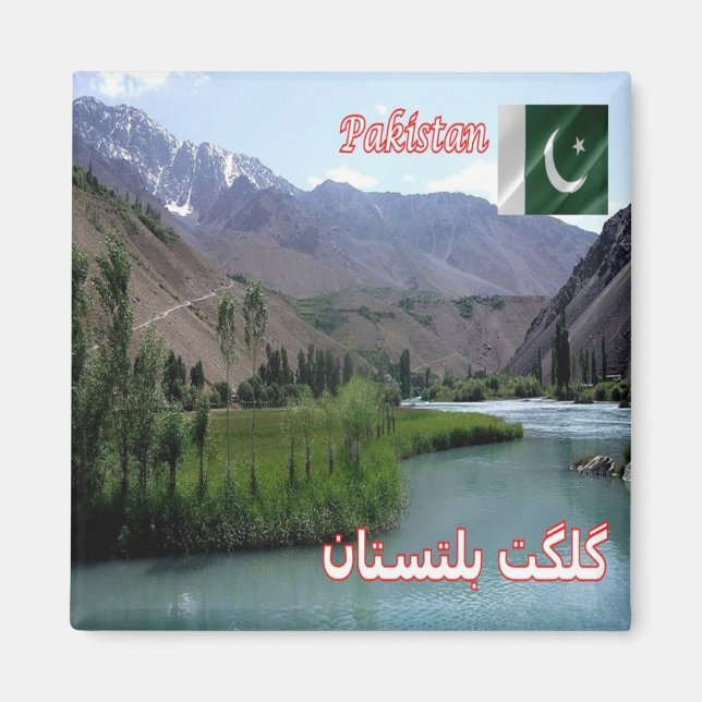 zPK012 GILGIT-BALTISTAN, Pakistan, Asien, Fridge Magnet (Framsidan)