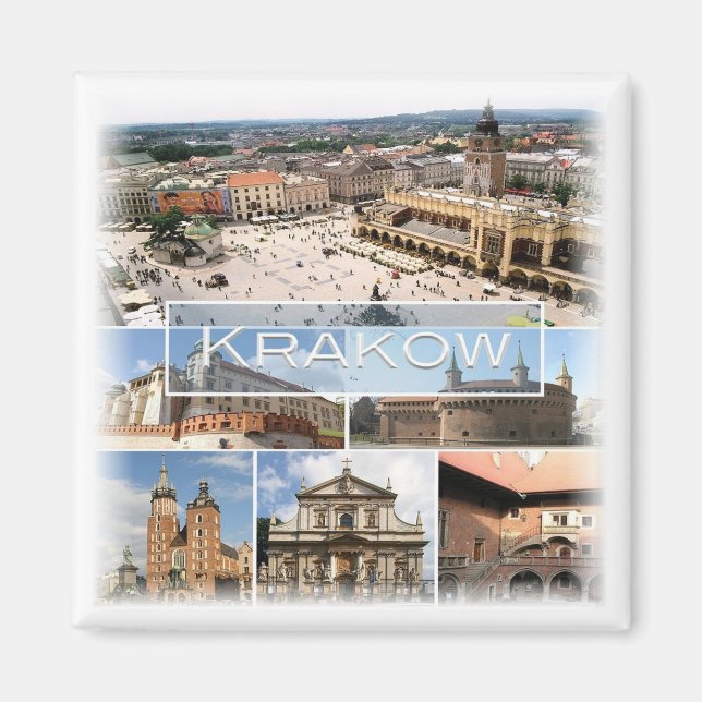 zPL004 KRAKOW, Polen, Europa, Fridge Magnet (Framsidan)