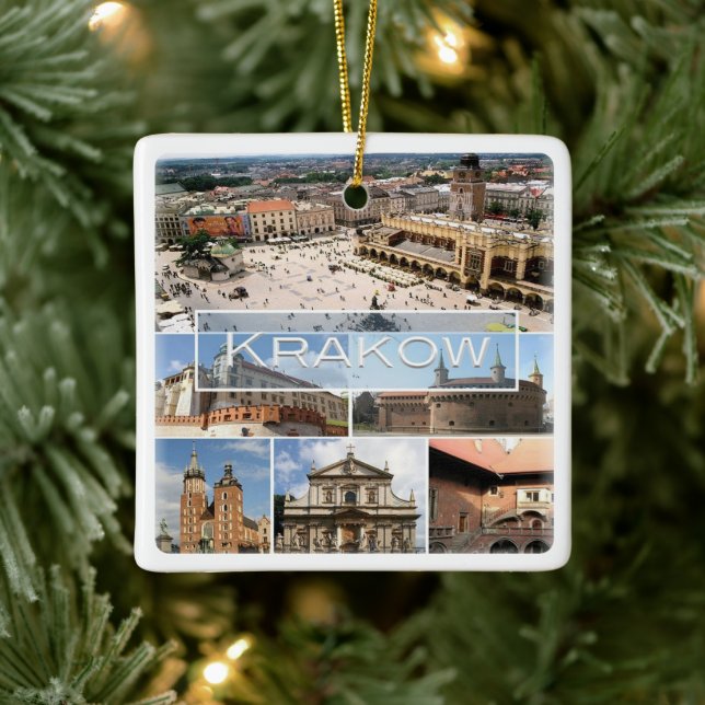 zPL004 KRAKOW, Polen, Europa Julgransprydnad Keramik (Träd)