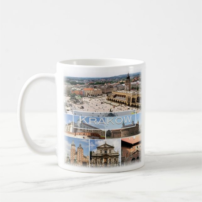 zPL004 KRAKOW, Polen, Europa Kaffemugg (Vänster)