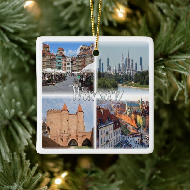 zPL006 WARSAW WARSZAWA, Polen, Europa Julgransprydnad Keramik (Träd)