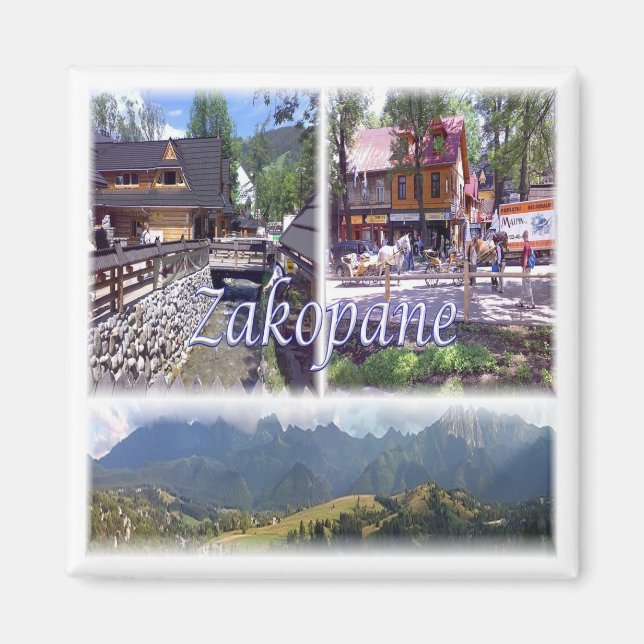 zPL007 ZAKOPANE, Polen, Europa, Frankrike Magnet (Framsidan)
