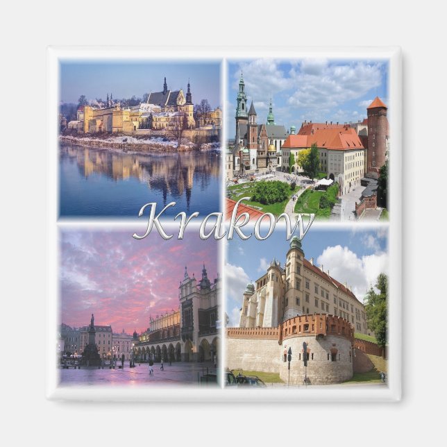 zPL009 KRAKOW, Polen, Europa, Fridge Magnet (Framsidan)