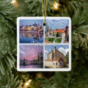 zPL009 KRAKOW, Polen, Europa Julgransprydnad Keramik