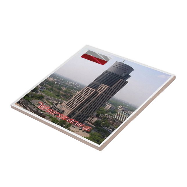 zPL012 WARSAW Trade Torn, Polen, Europa Kakelplatta (Sidan)