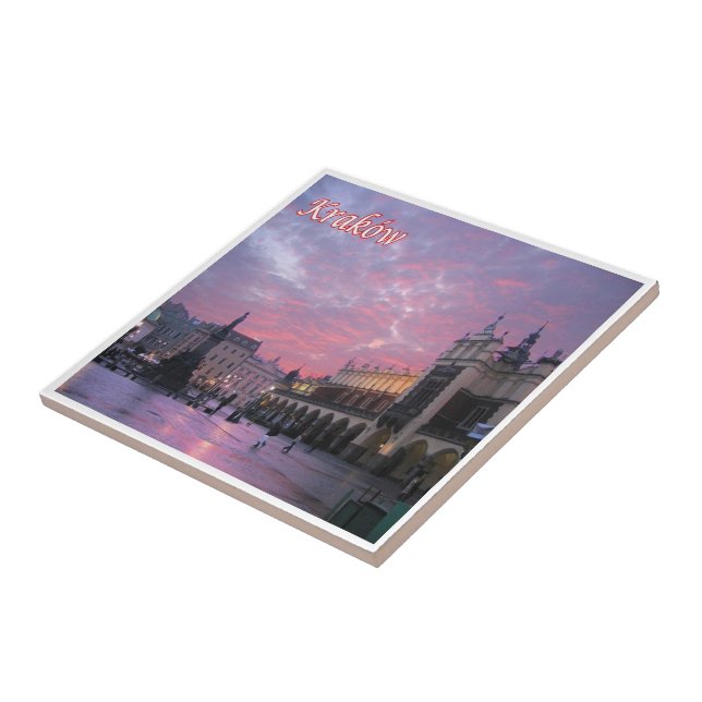 zPL018 KRAKÓW Old Town, Polen, Europe Kakelplatta (Sidan)