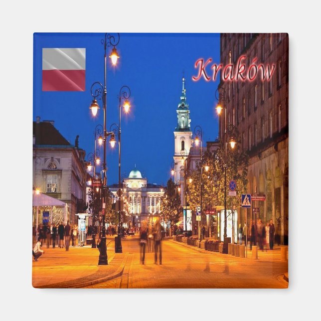 zPL019 KRAKÓW LONG COURSE, Polen, Europa, Fridge Magnet (Framsidan)